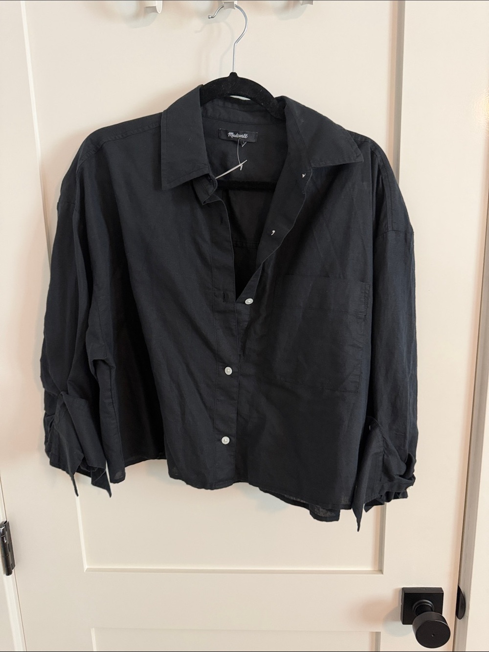BRAND NEW MADEWELL CROPPED LINEN TOP